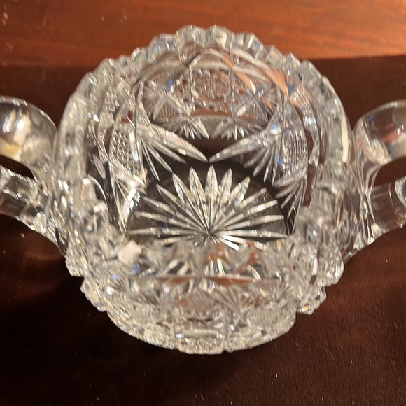 Antique beautiful crystal glass creamer and sugar - Picture 3 of 5